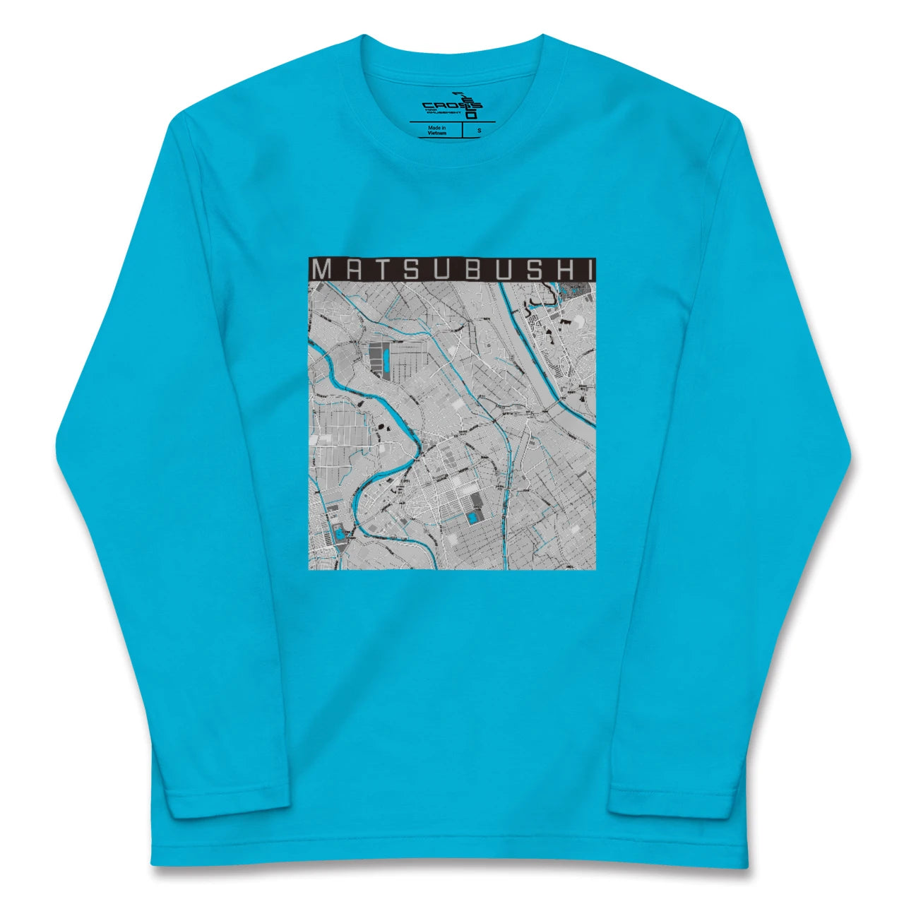 【松伏(埼玉県)】地図柄ロングスリーブTシャツ