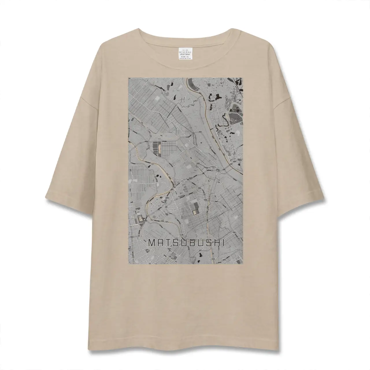 【松伏(埼玉県)】地図柄ビッグシルエットTシャツ