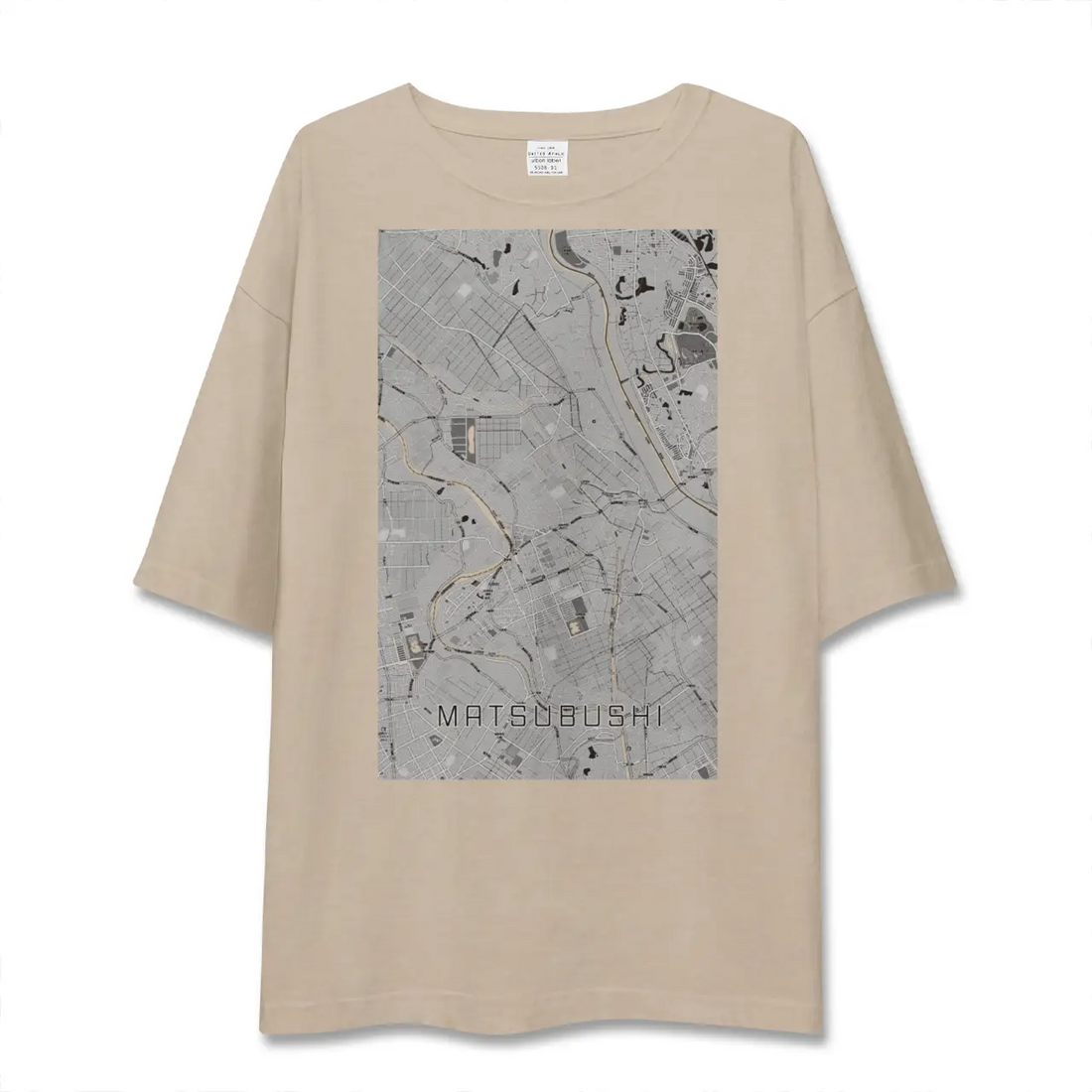 【松伏(埼玉県)】地図柄ビッグシルエットTシャツ