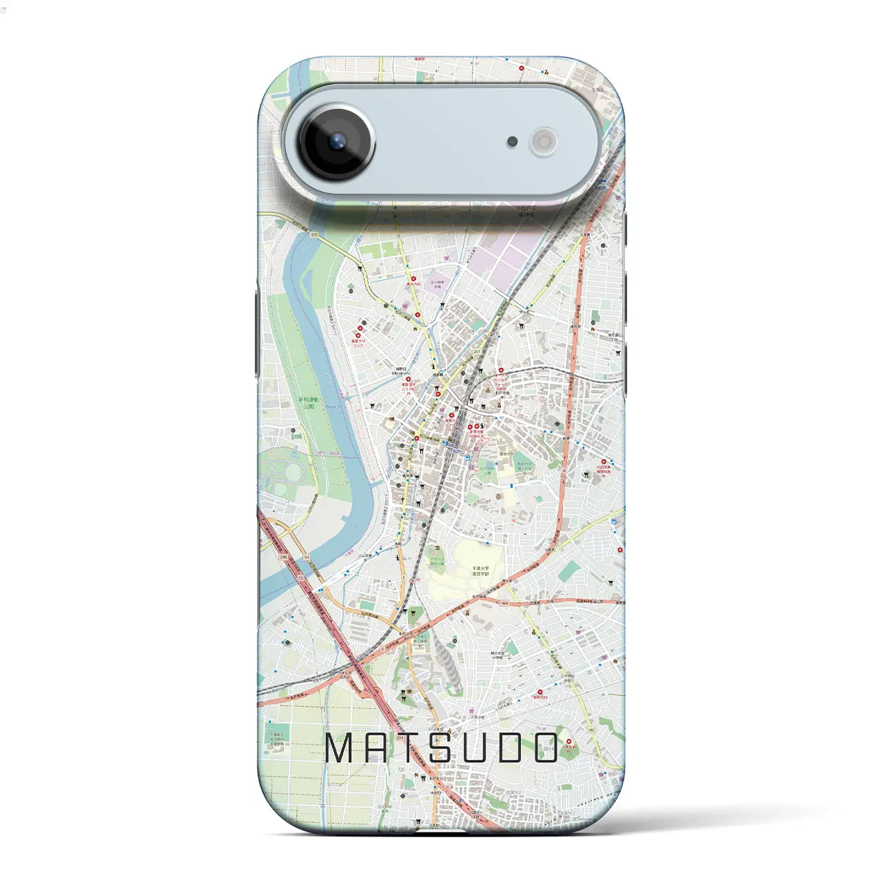 【松戸(千葉県)】地図柄iPhoneケース(バックカバータイプ)