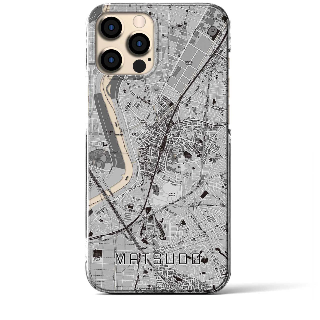 【松戸(千葉県)】地図柄iPhoneケース(クリアタイプ)