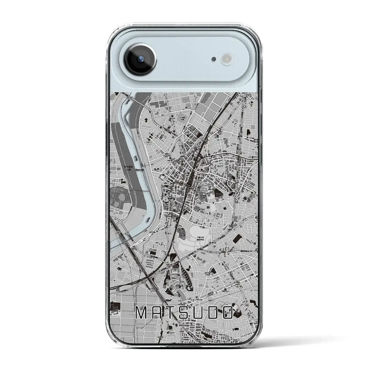 【松戸(千葉県)】地図柄iPhoneケース(クリアタイプ)