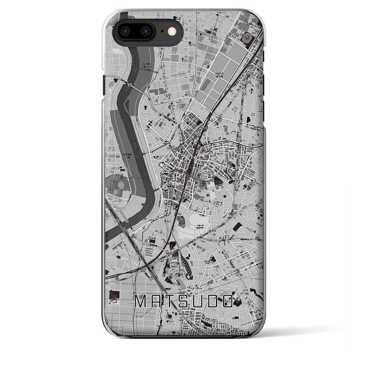 【松戸(千葉県)】地図柄iPhoneケース(クリアタイプ)