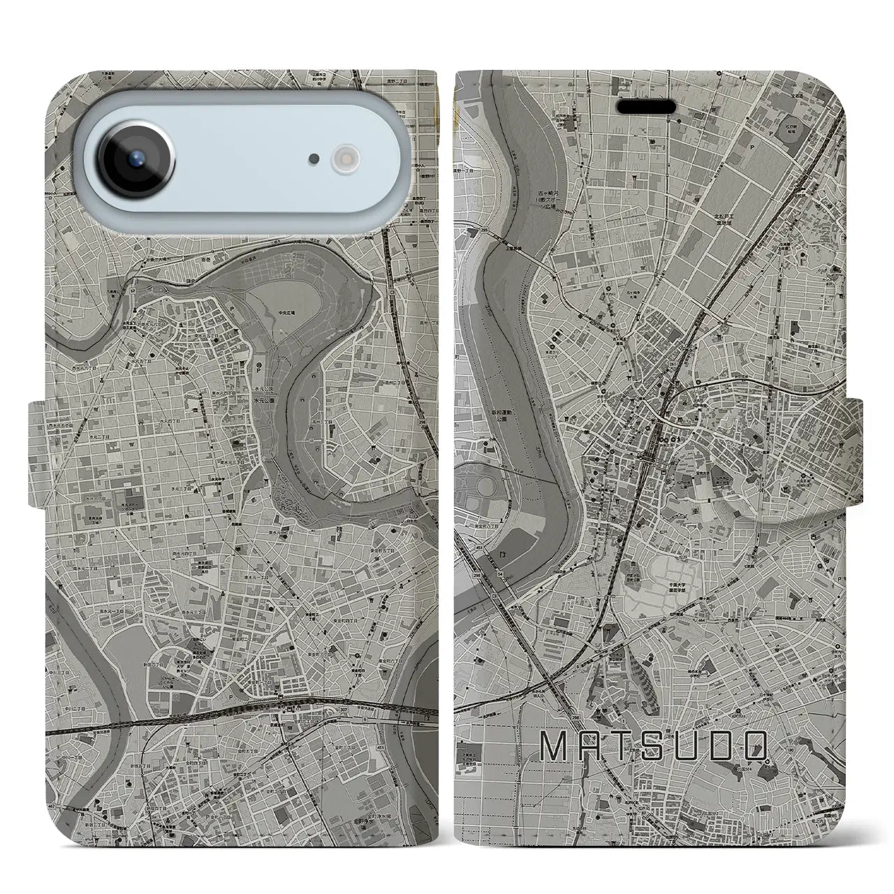 【松戸(千葉県)】地図柄iPhoneケース(手帳タイプ)