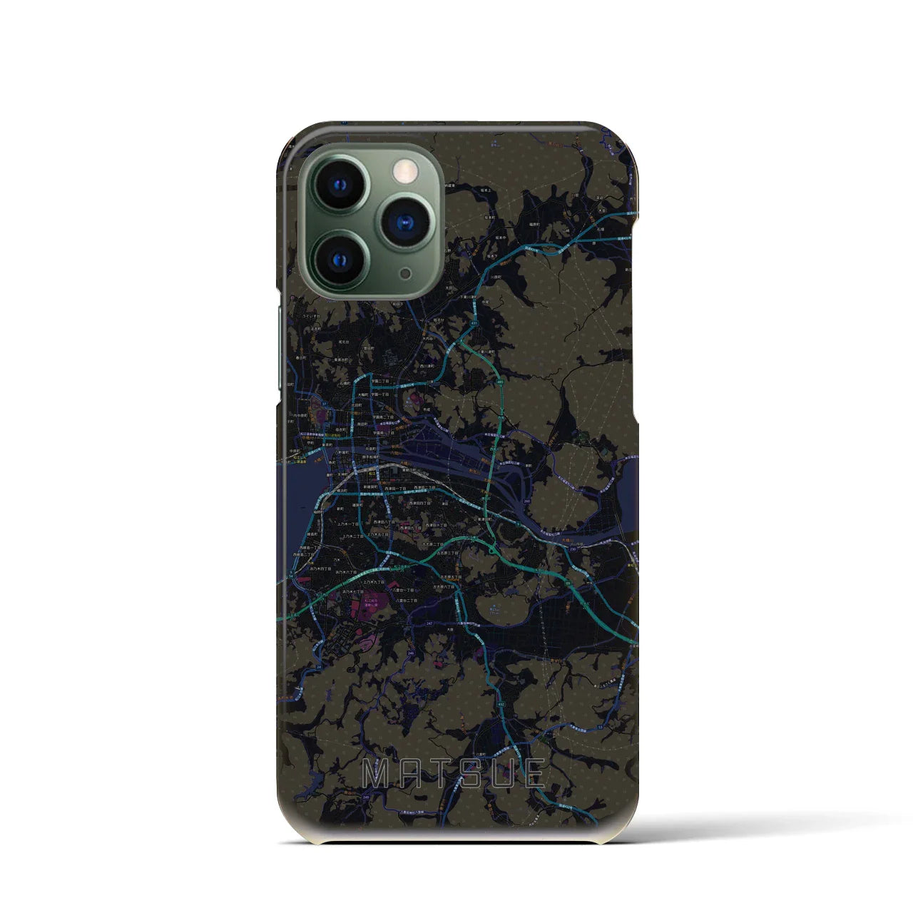 【松江(島根県)】地図柄iPhoneケース(バックカバータイプ)