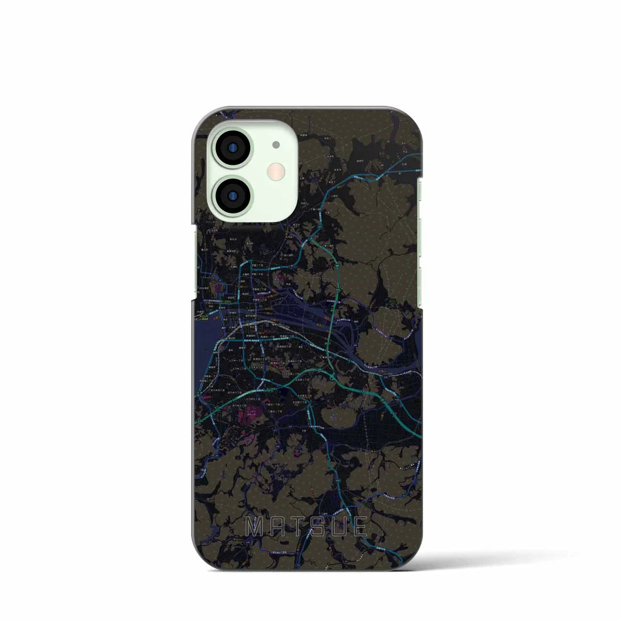 【松江(島根県)】地図柄iPhoneケース(バックカバータイプ)