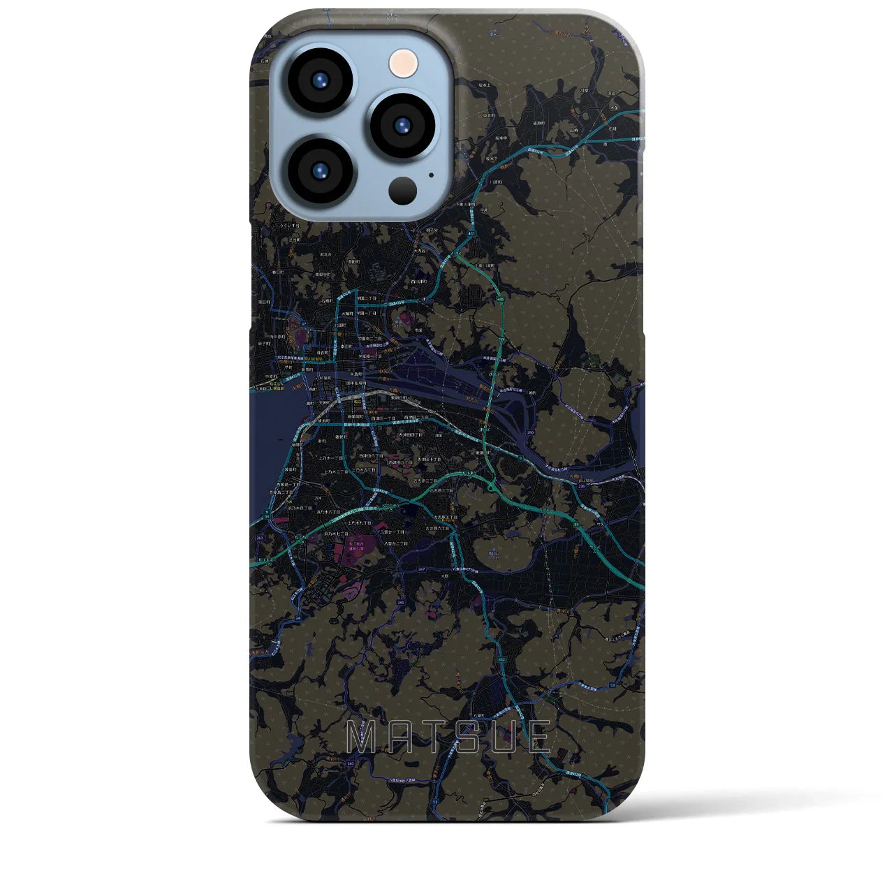【松江(島根県)】地図柄iPhoneケース(バックカバータイプ)