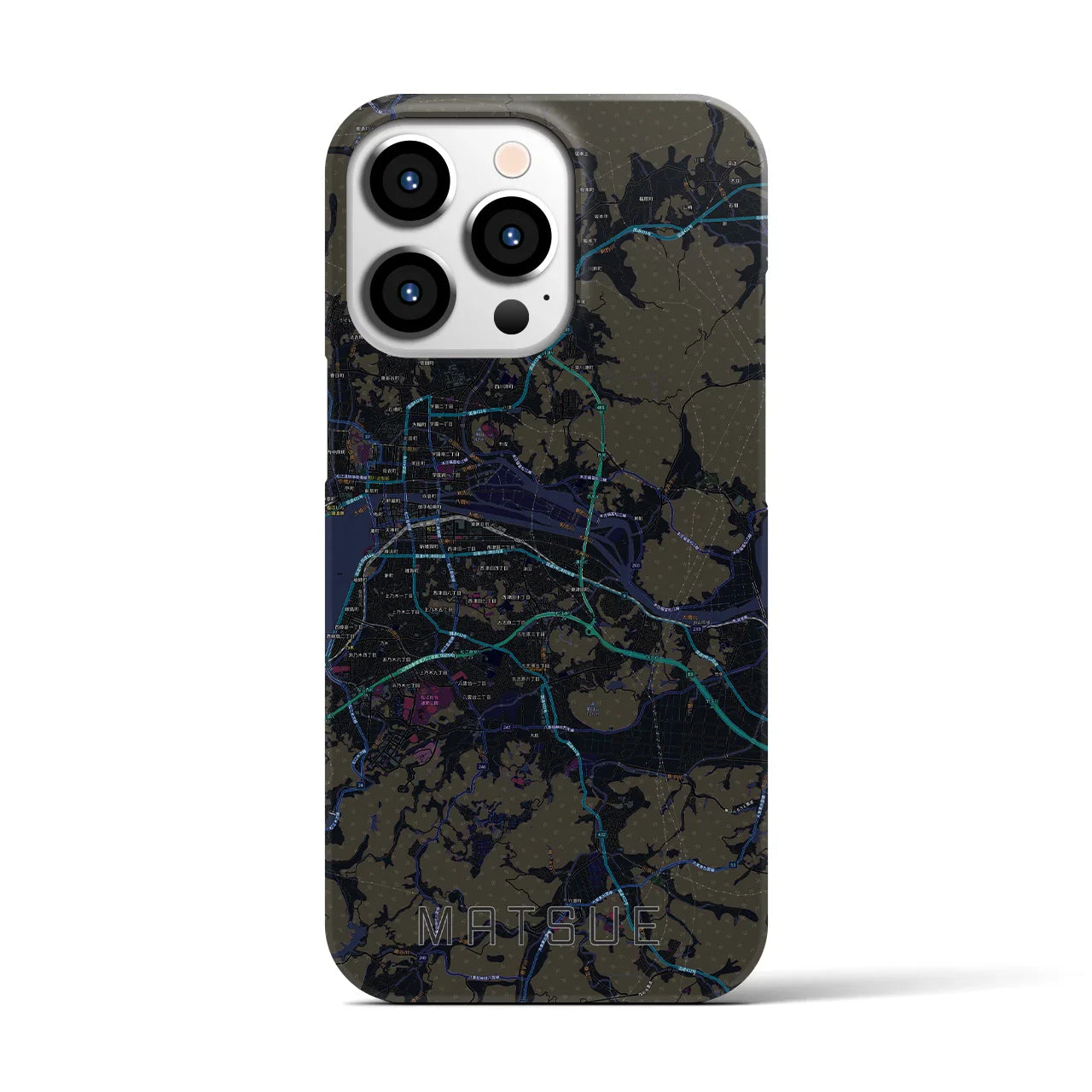 【松江(島根県)】地図柄iPhoneケース(バックカバータイプ)