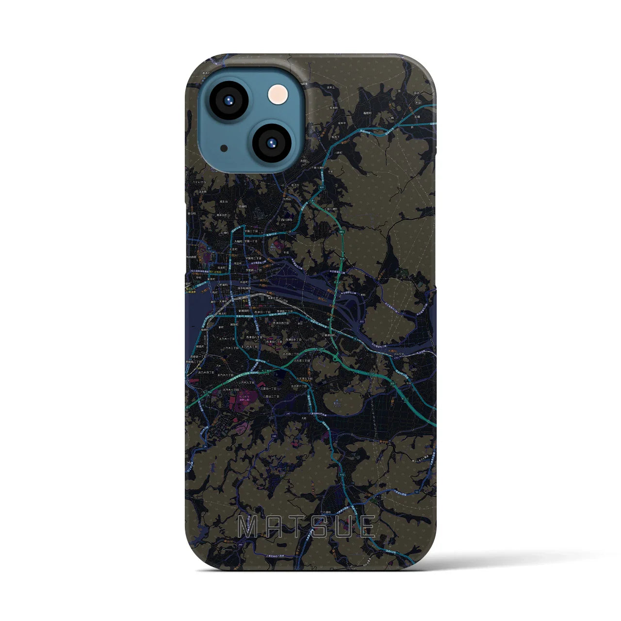 【松江(島根県)】地図柄iPhoneケース(バックカバータイプ)