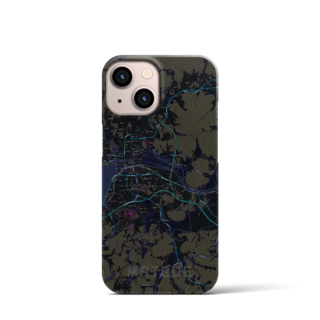 【松江(島根県)】地図柄iPhoneケース(バックカバータイプ)