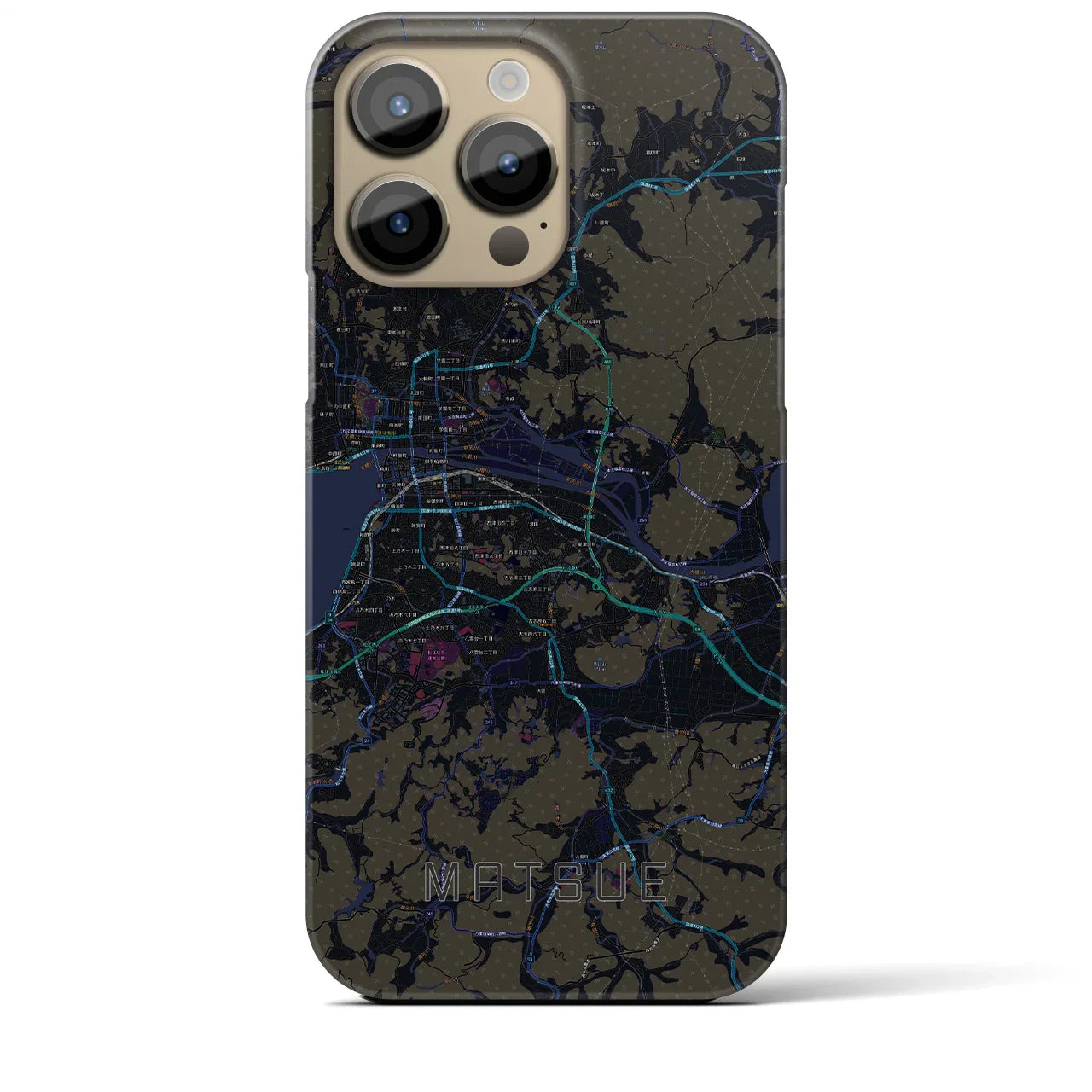 【松江(島根県)】地図柄iPhoneケース(バックカバータイプ)