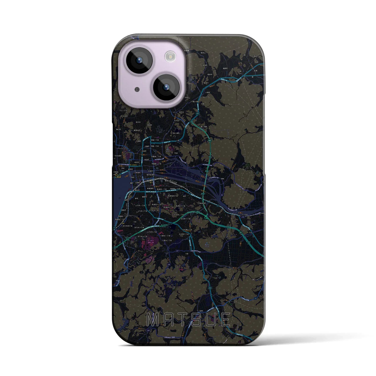 【松江(島根県)】地図柄iPhoneケース(バックカバータイプ)