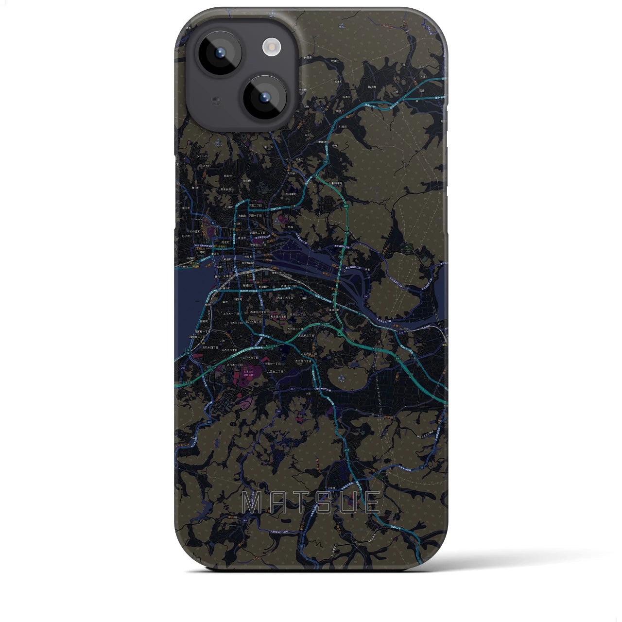 【松江(島根県)】地図柄iPhoneケース(バックカバータイプ)