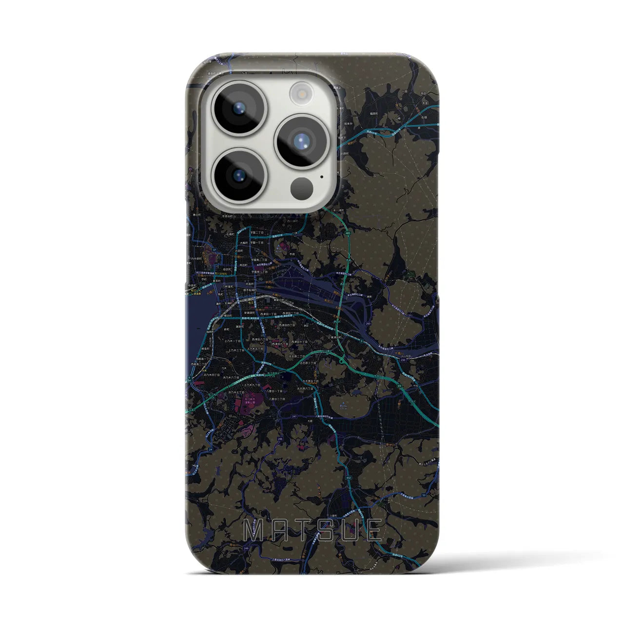 【松江(島根県)】地図柄iPhoneケース(バックカバータイプ)