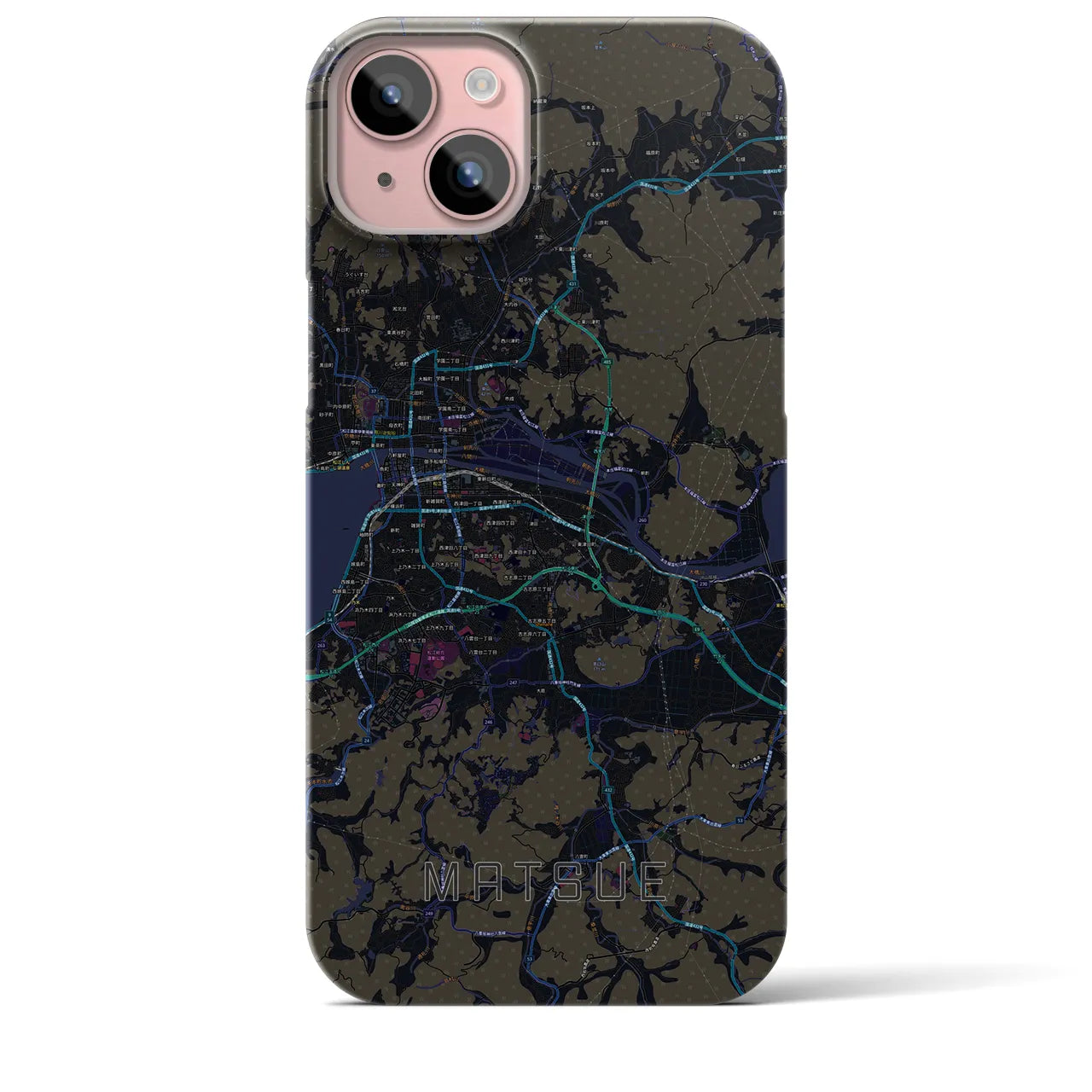 【松江(島根県)】地図柄iPhoneケース(バックカバータイプ)