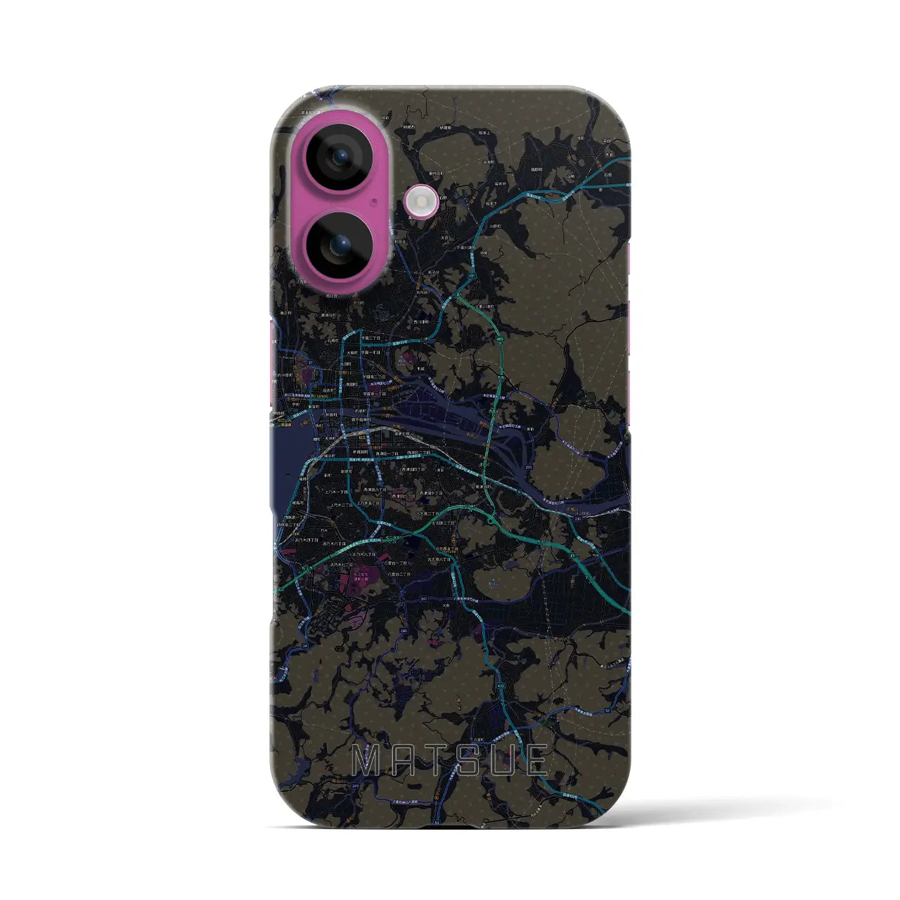 【松江(島根県)】地図柄iPhoneケース(バックカバータイプ)