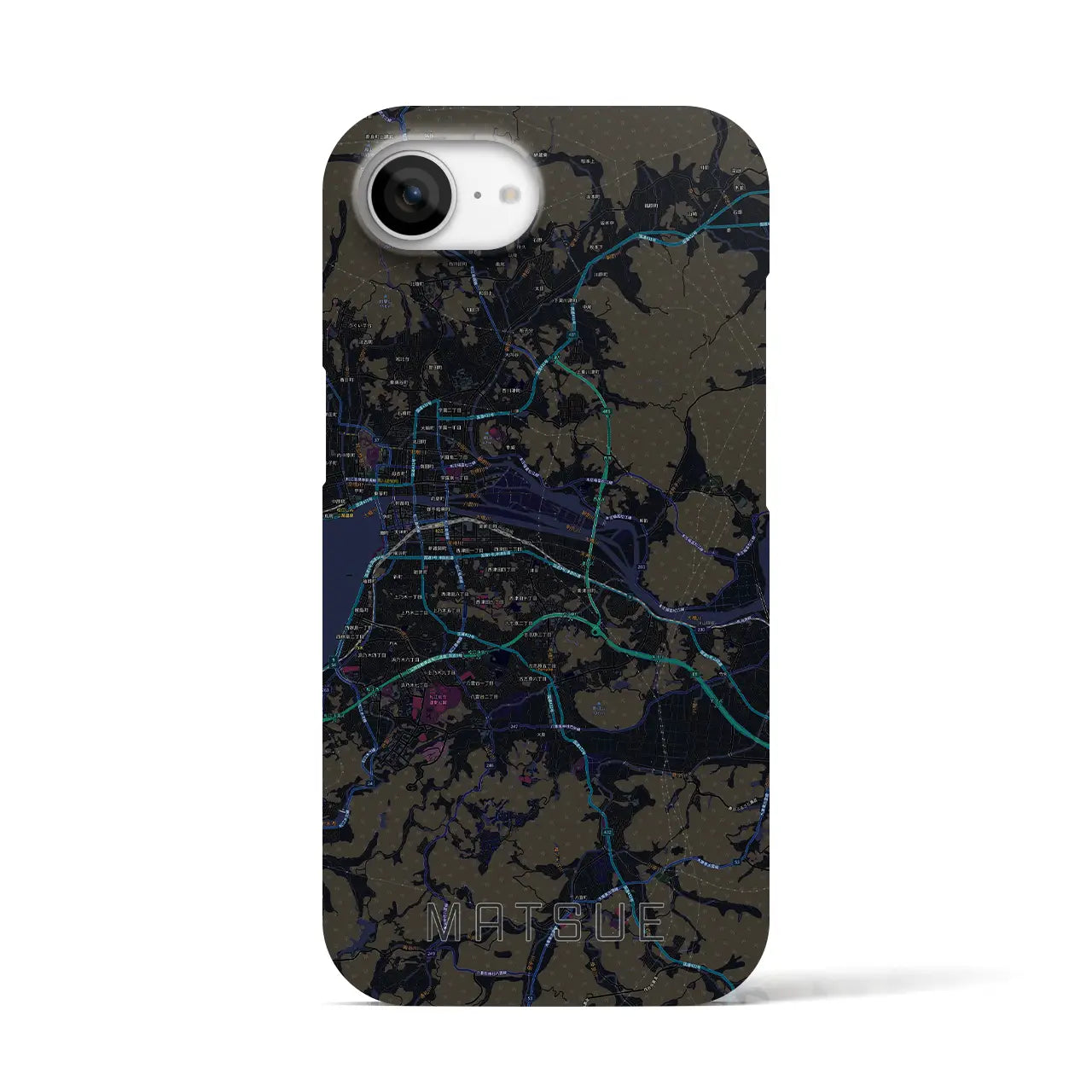 【松江(島根県)】地図柄iPhoneケース(バックカバータイプ)