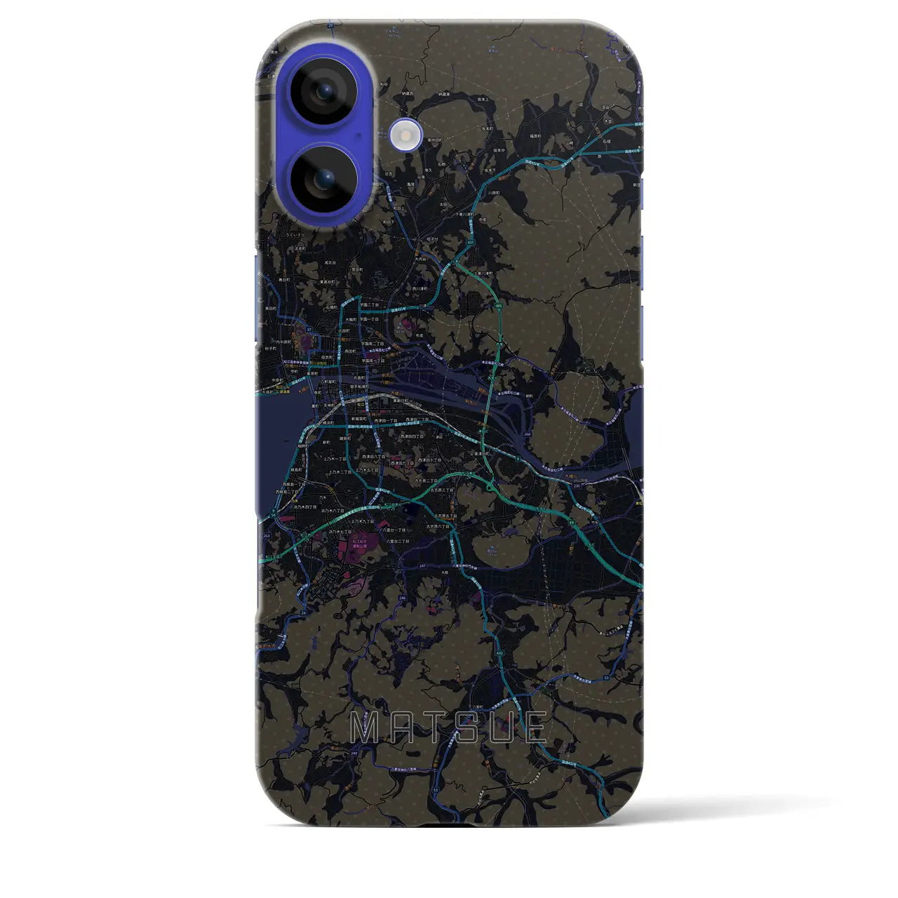 【松江(島根県)】地図柄iPhoneケース(バックカバータイプ)