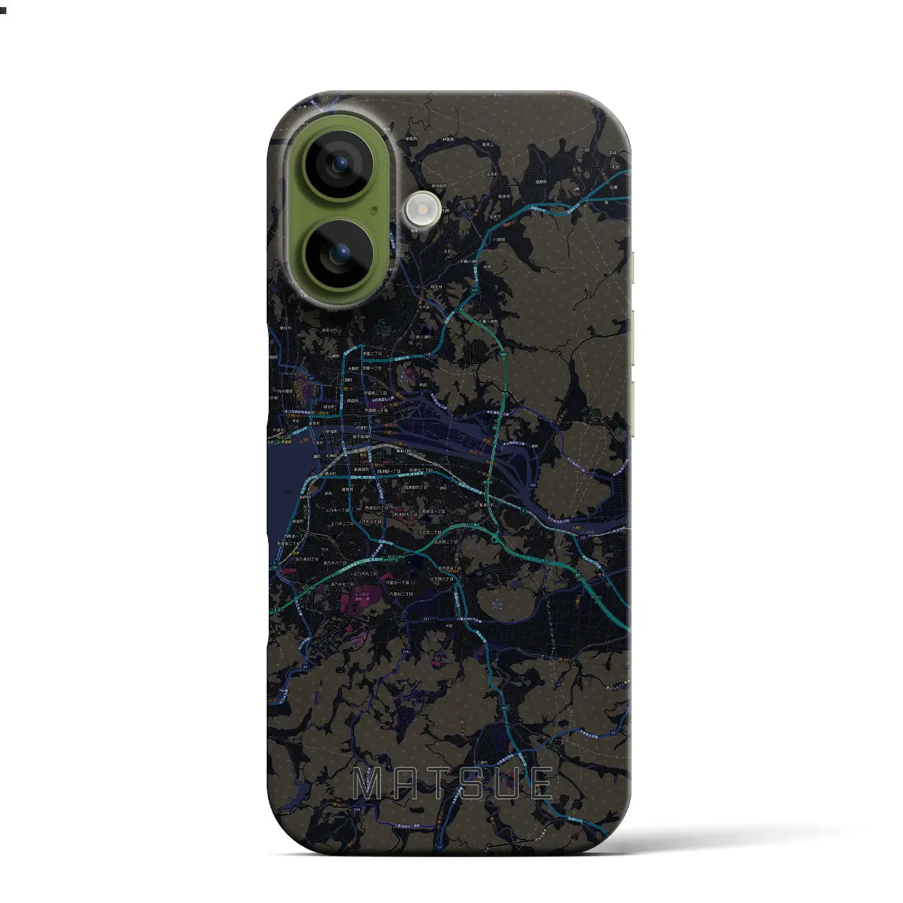 【松江(島根県)】地図柄iPhoneケース(バックカバータイプ)