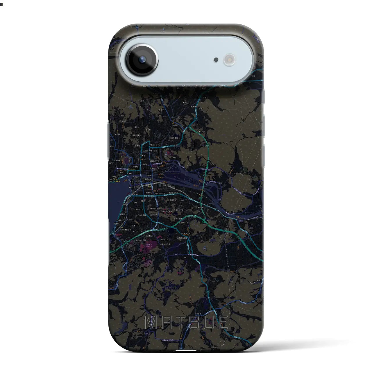 【松江(島根県)】地図柄iPhoneケース(バックカバータイプ)