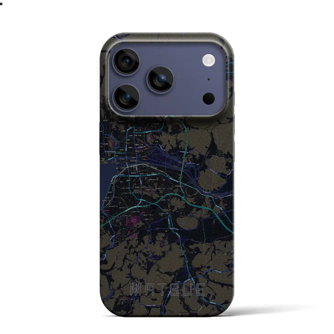 【松江(島根県)】地図柄iPhoneケース(バックカバータイプ)