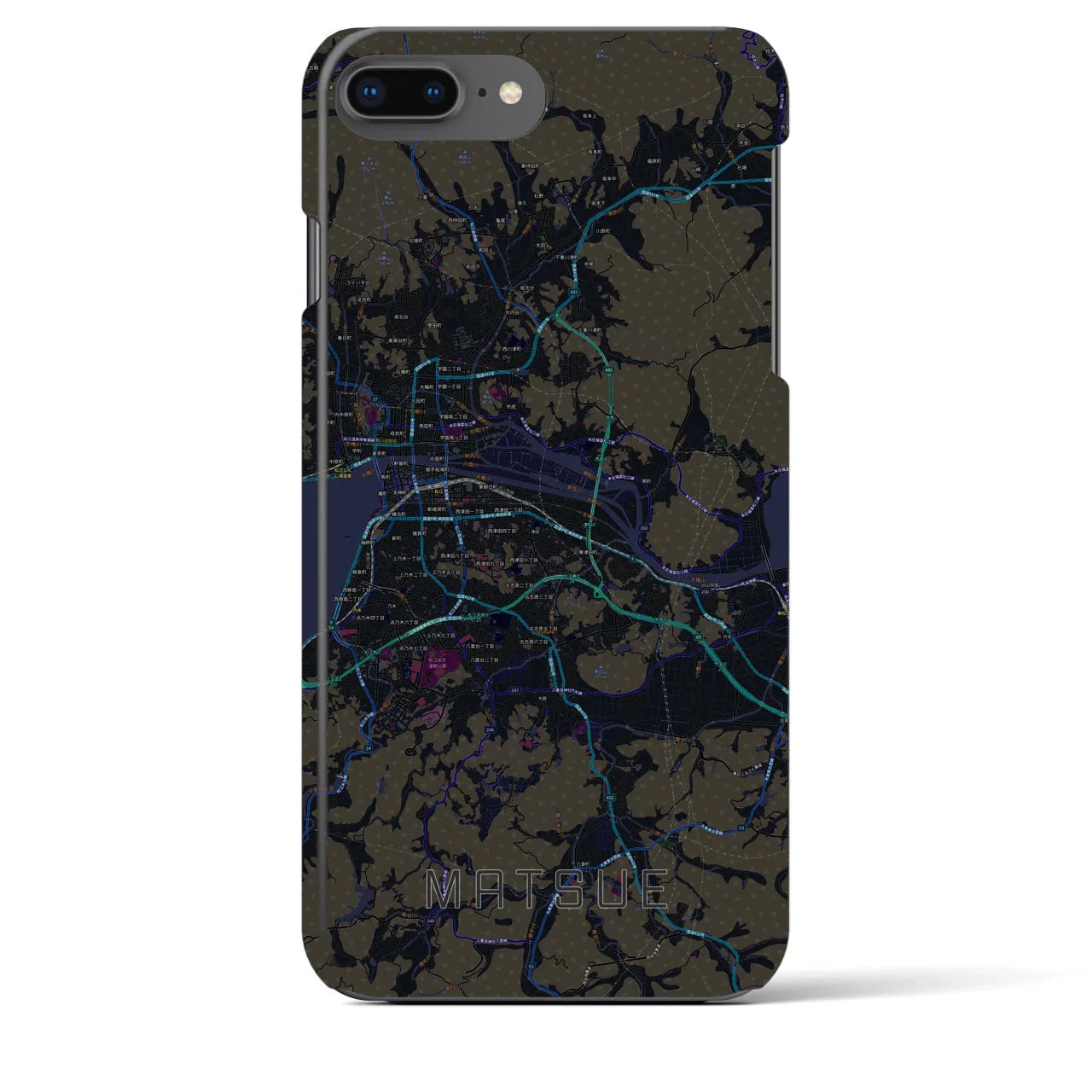 【松江(島根県)】地図柄iPhoneケース(バックカバータイプ)