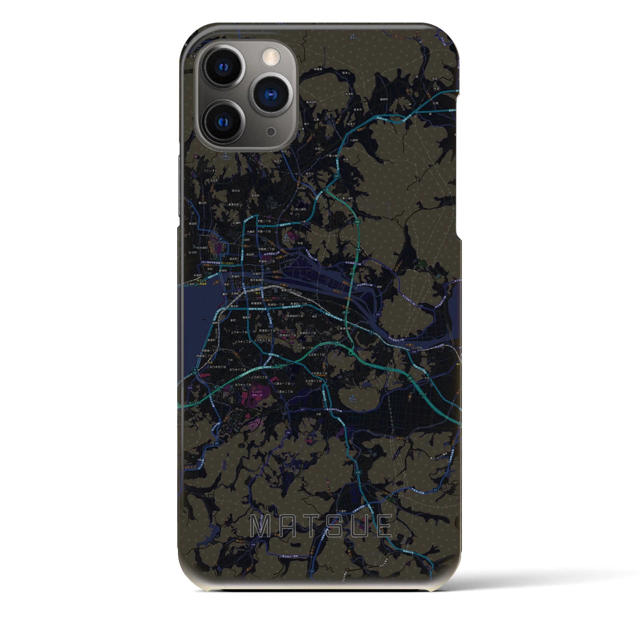 【松江(島根県)】地図柄iPhoneケース(バックカバータイプ)