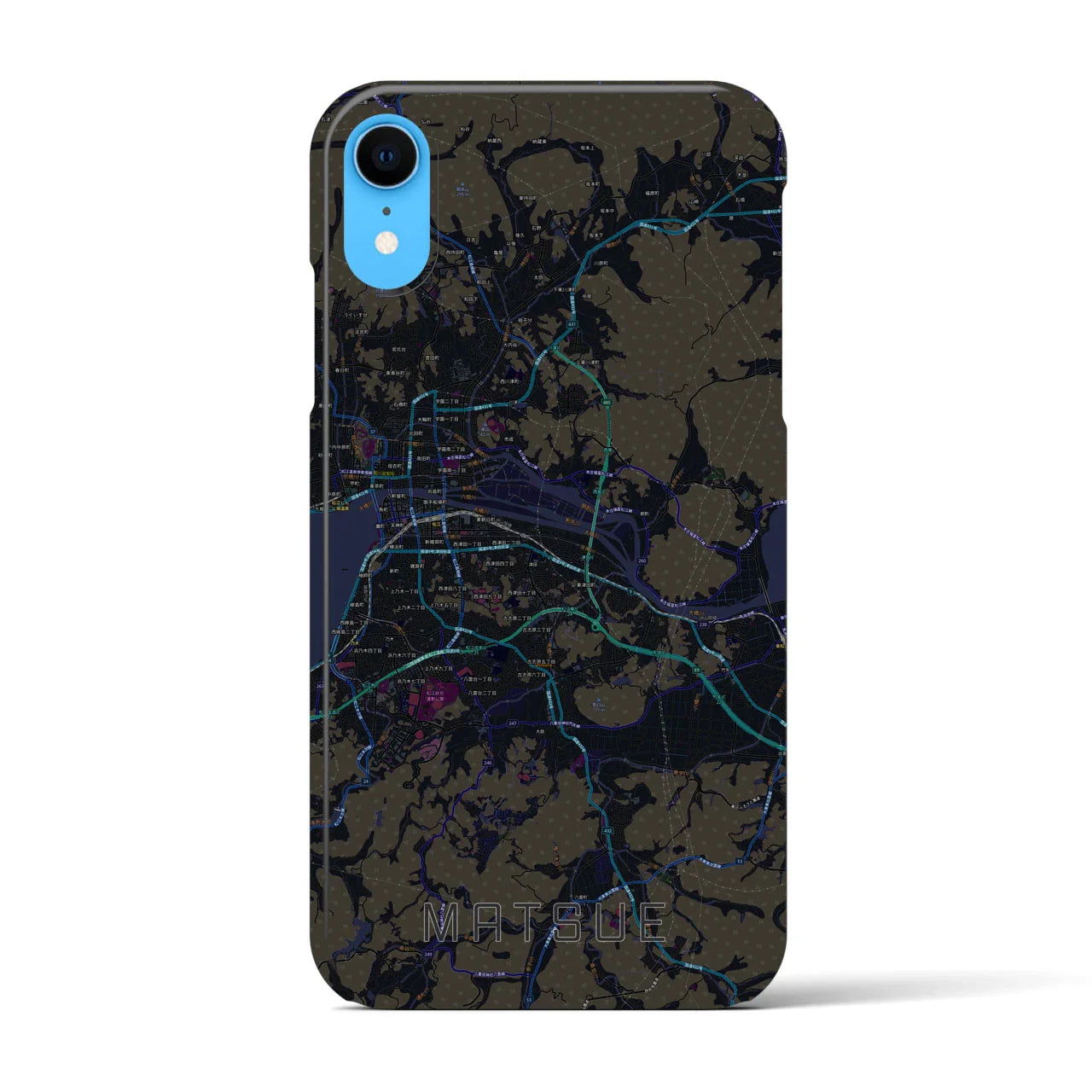 【松江(島根県)】地図柄iPhoneケース(バックカバータイプ)