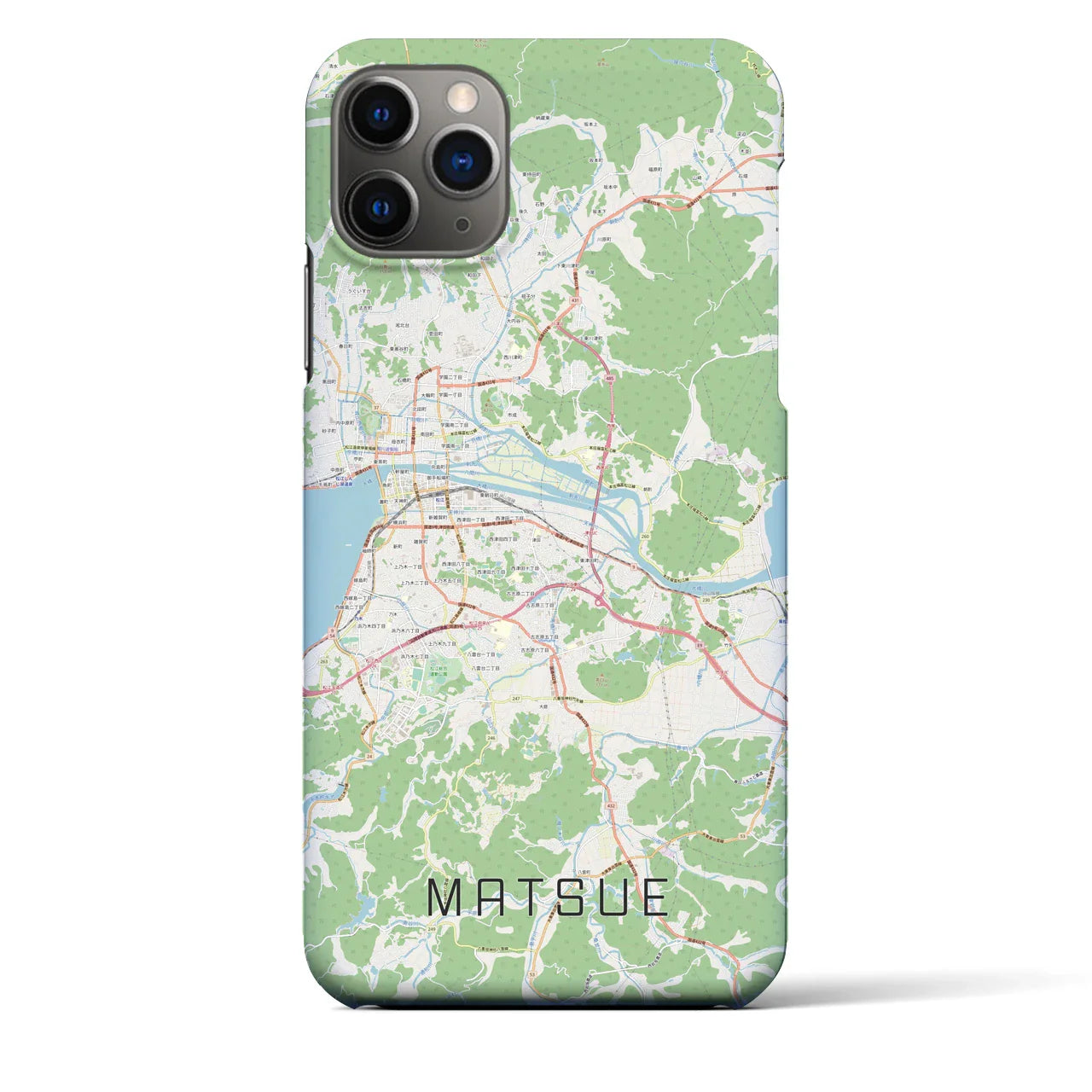 【松江(島根県)】地図柄iPhoneケース(バックカバータイプ)
