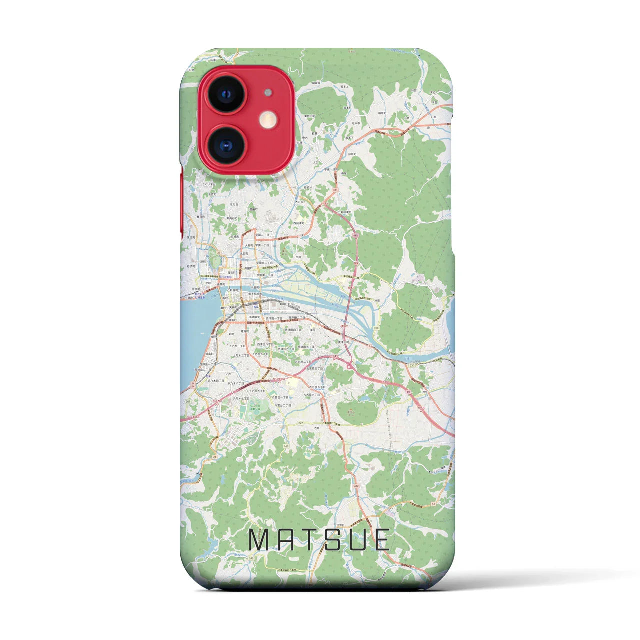 【松江(島根県)】地図柄iPhoneケース(バックカバータイプ)