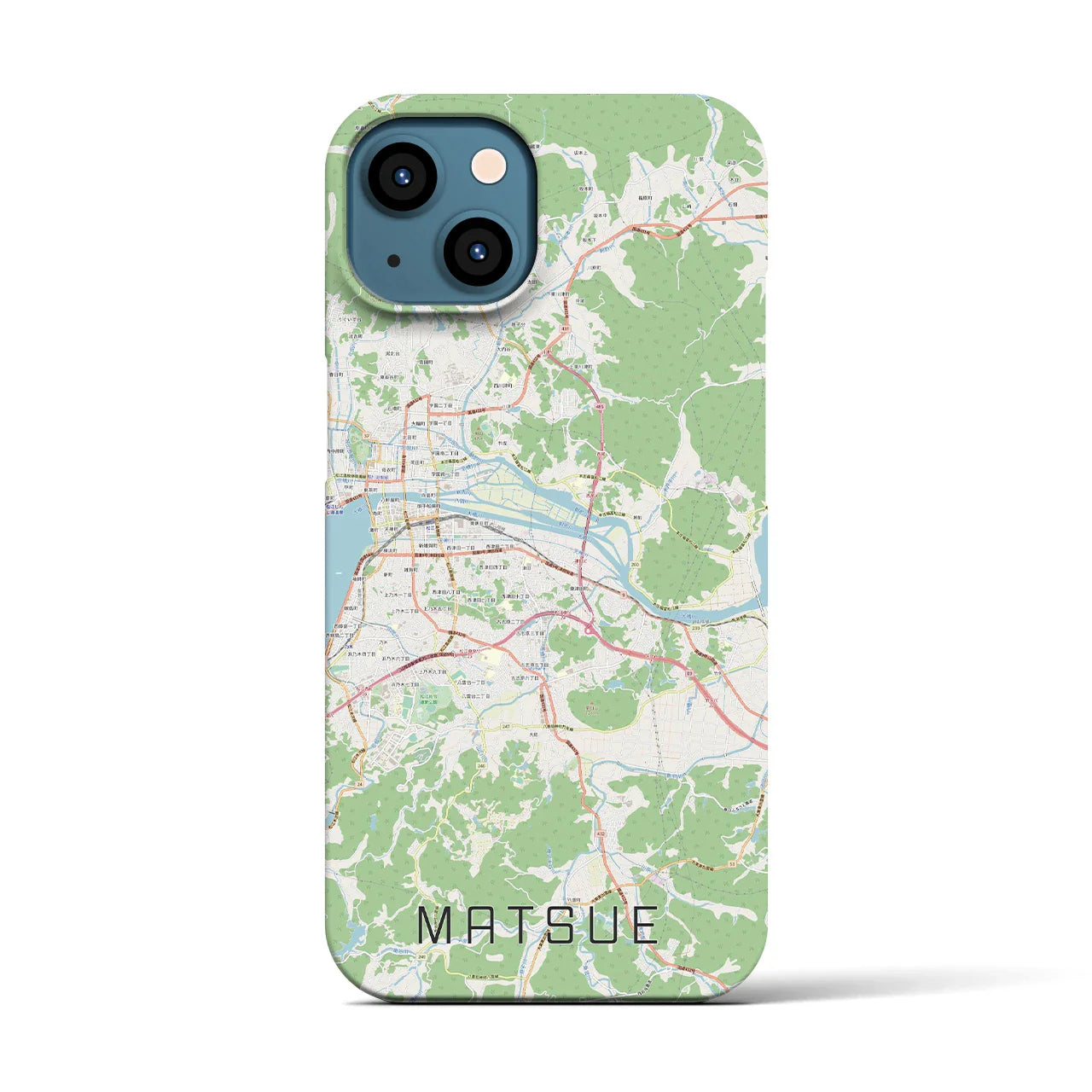 【松江(島根県)】地図柄iPhoneケース(バックカバータイプ)