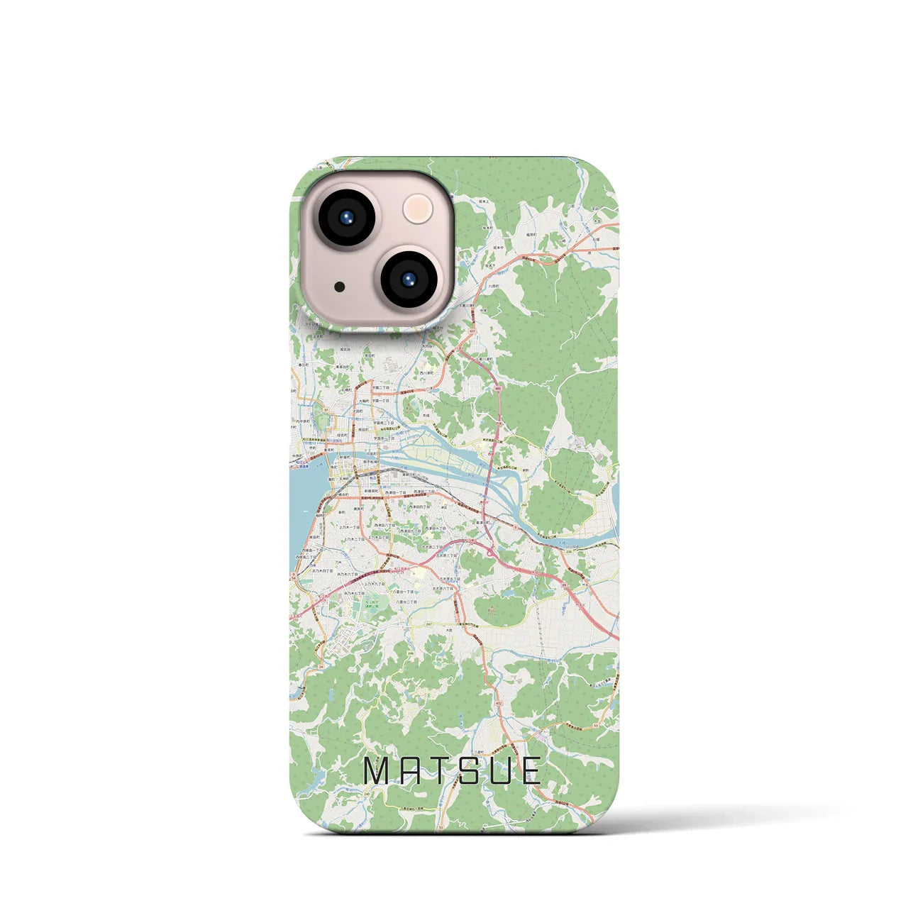 【松江(島根県)】地図柄iPhoneケース(バックカバータイプ)