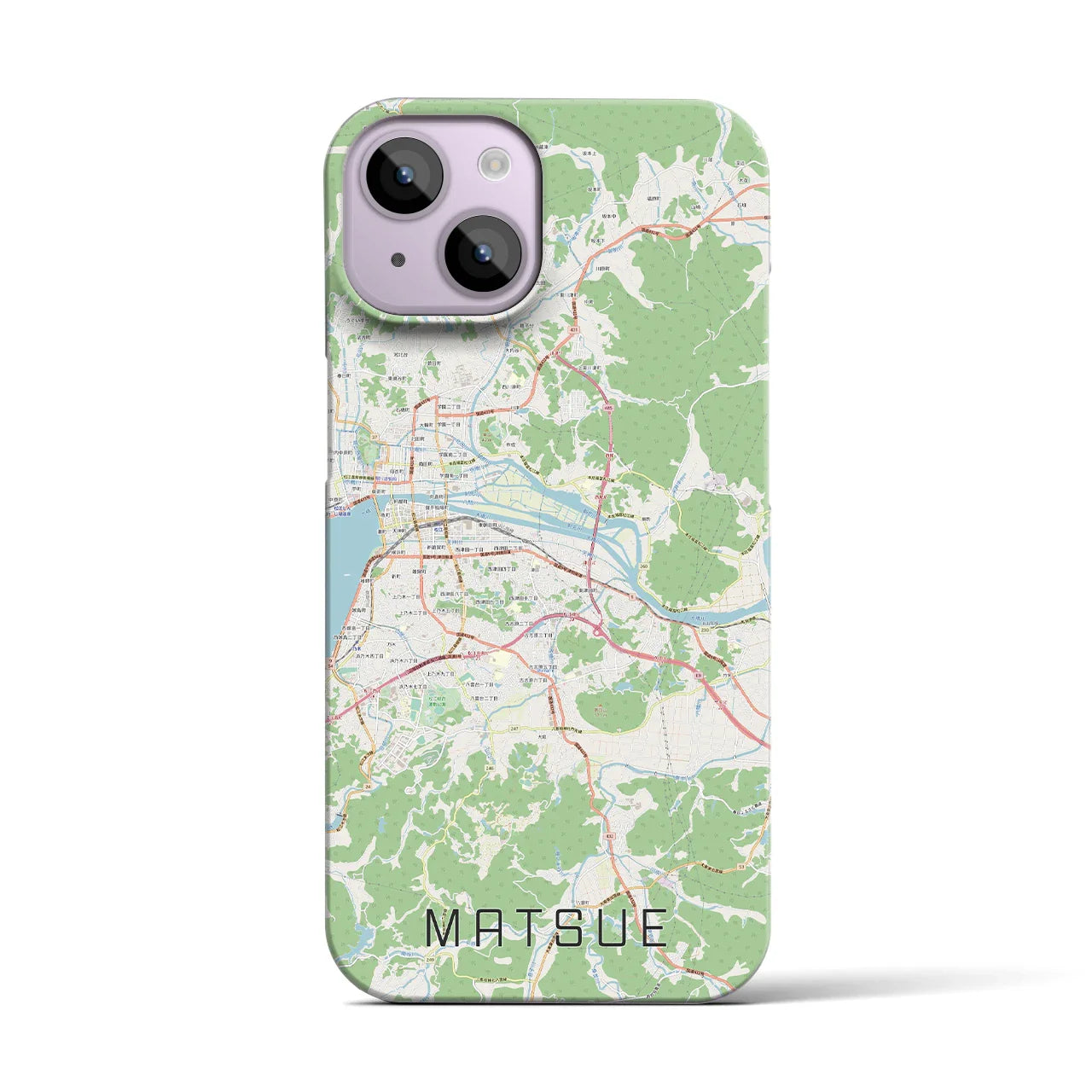 【松江(島根県)】地図柄iPhoneケース(バックカバータイプ)
