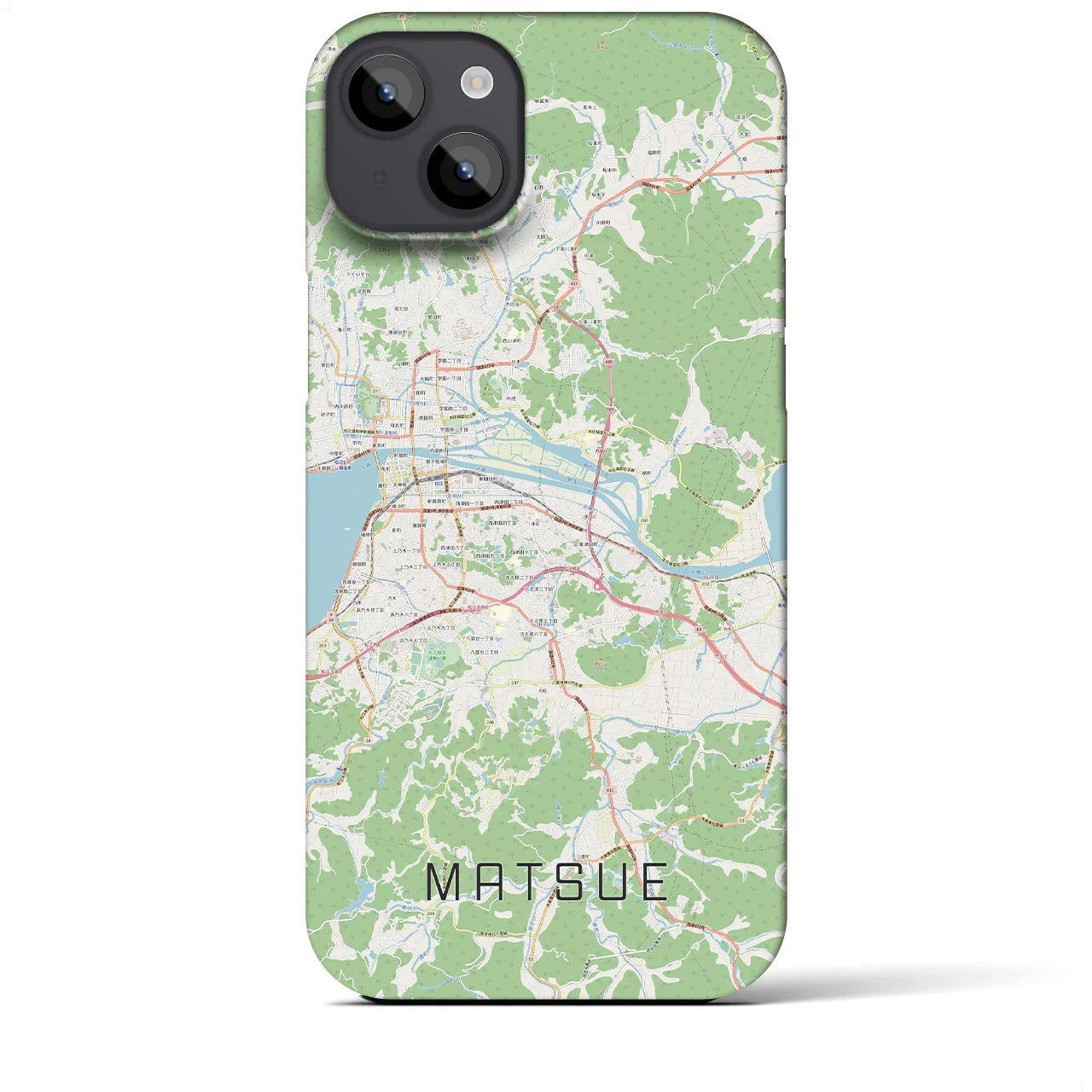 【松江(島根県)】地図柄iPhoneケース(バックカバータイプ)