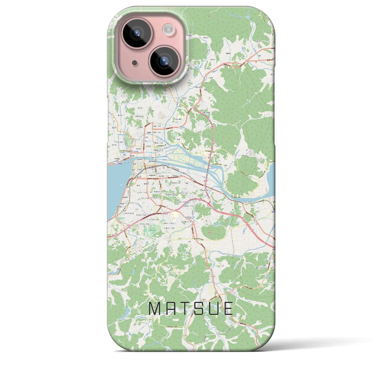 【松江(島根県)】地図柄iPhoneケース(バックカバータイプ)