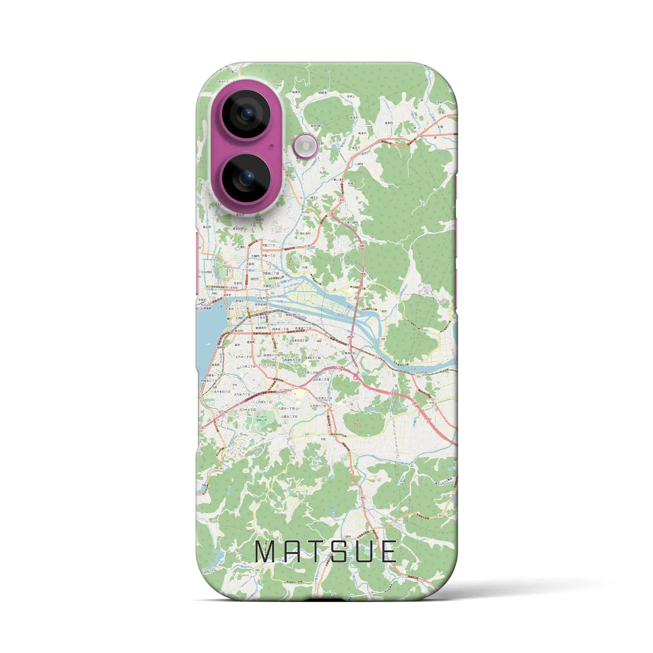 【松江(島根県)】地図柄iPhoneケース(バックカバータイプ)