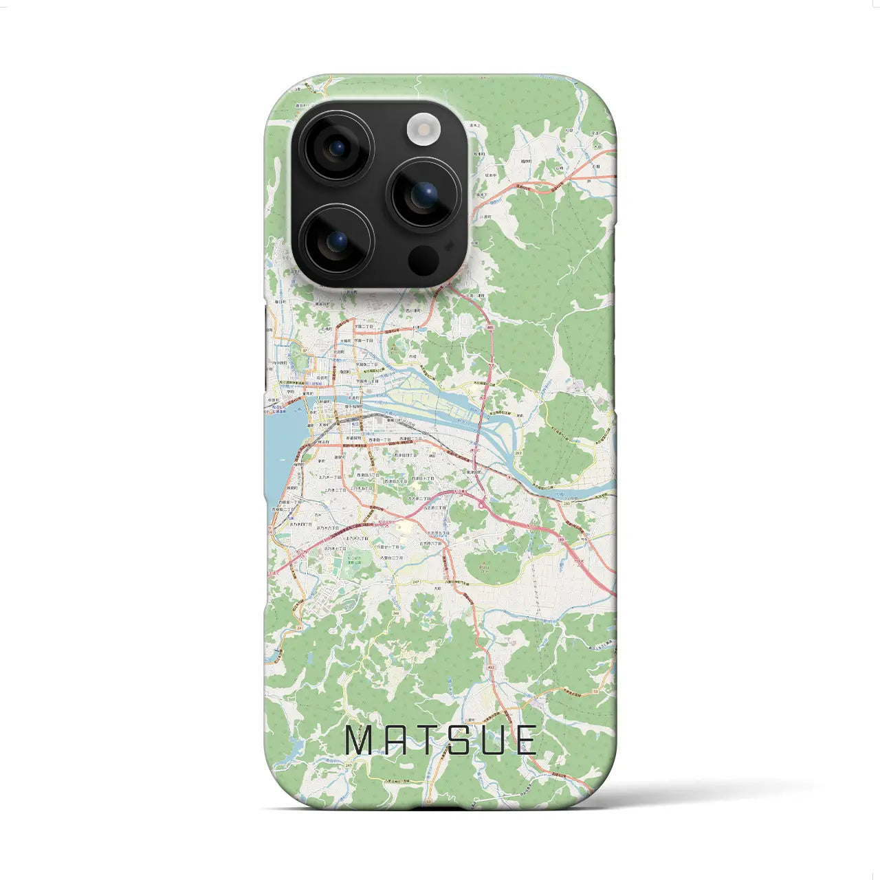 【松江(島根県)】地図柄iPhoneケース(バックカバータイプ)