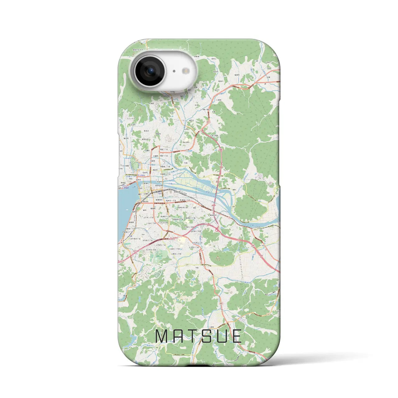 【松江(島根県)】地図柄iPhoneケース(バックカバータイプ)