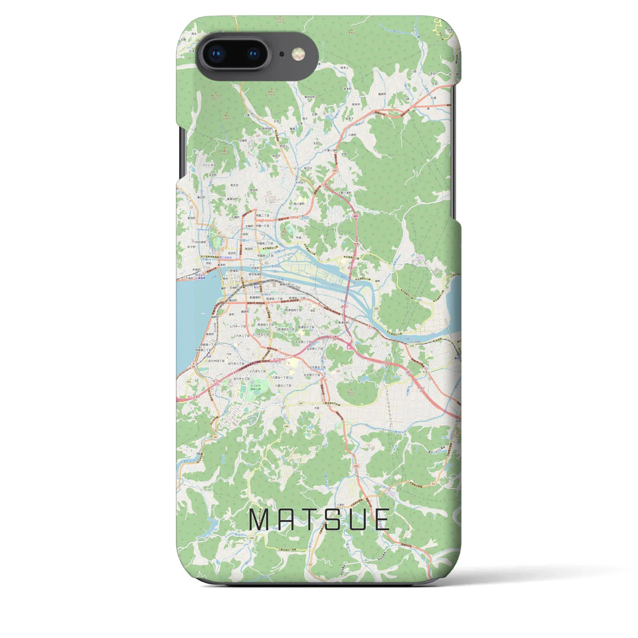 【松江(島根県)】地図柄iPhoneケース(バックカバータイプ)
