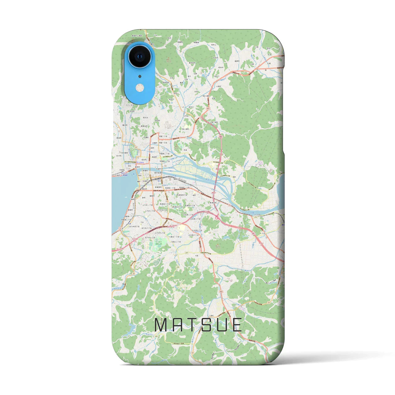 【松江(島根県)】地図柄iPhoneケース(バックカバータイプ)