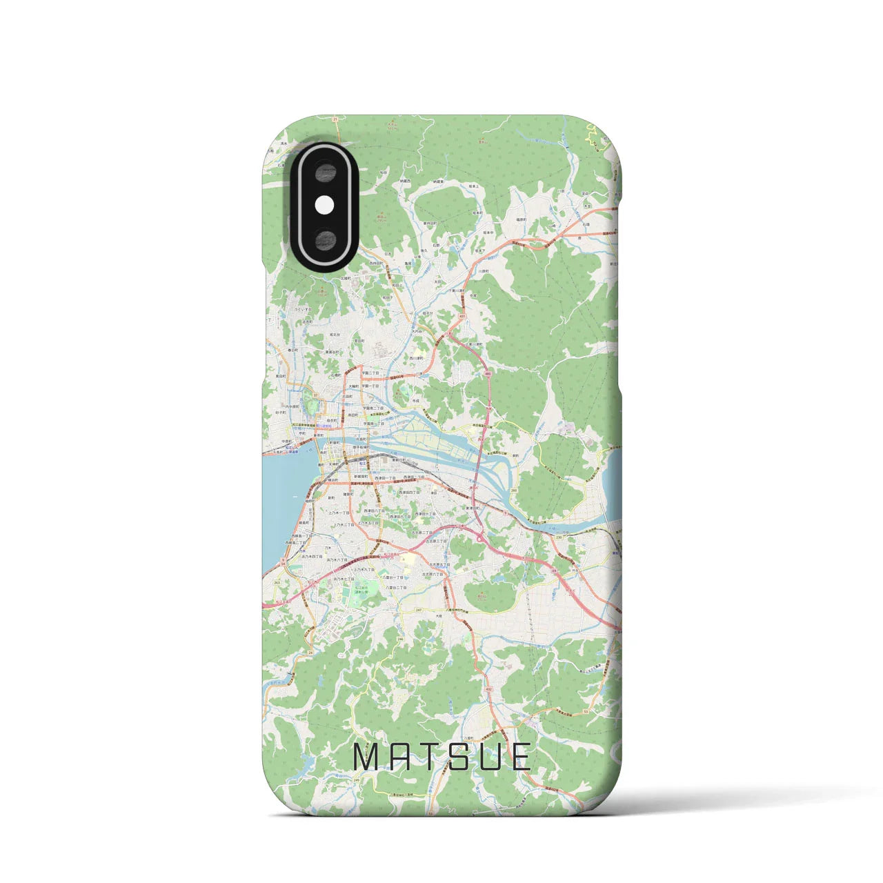 【松江(島根県)】地図柄iPhoneケース(バックカバータイプ)