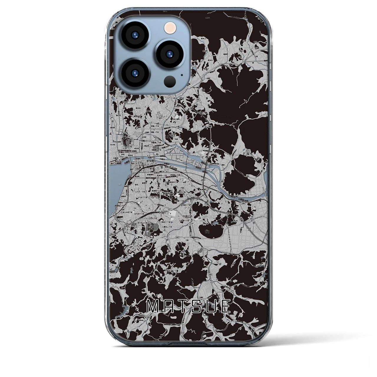 【松江(島根県)】地図柄iPhoneケース(クリアタイプ)