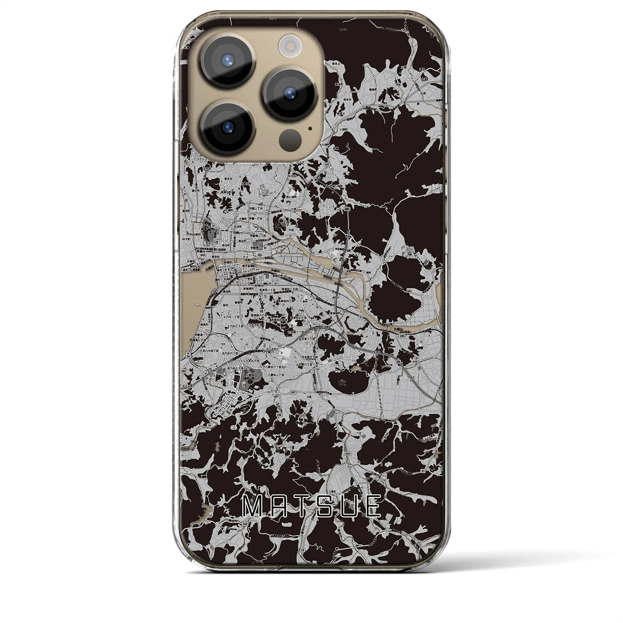 【松江(島根県)】地図柄iPhoneケース(クリアタイプ)