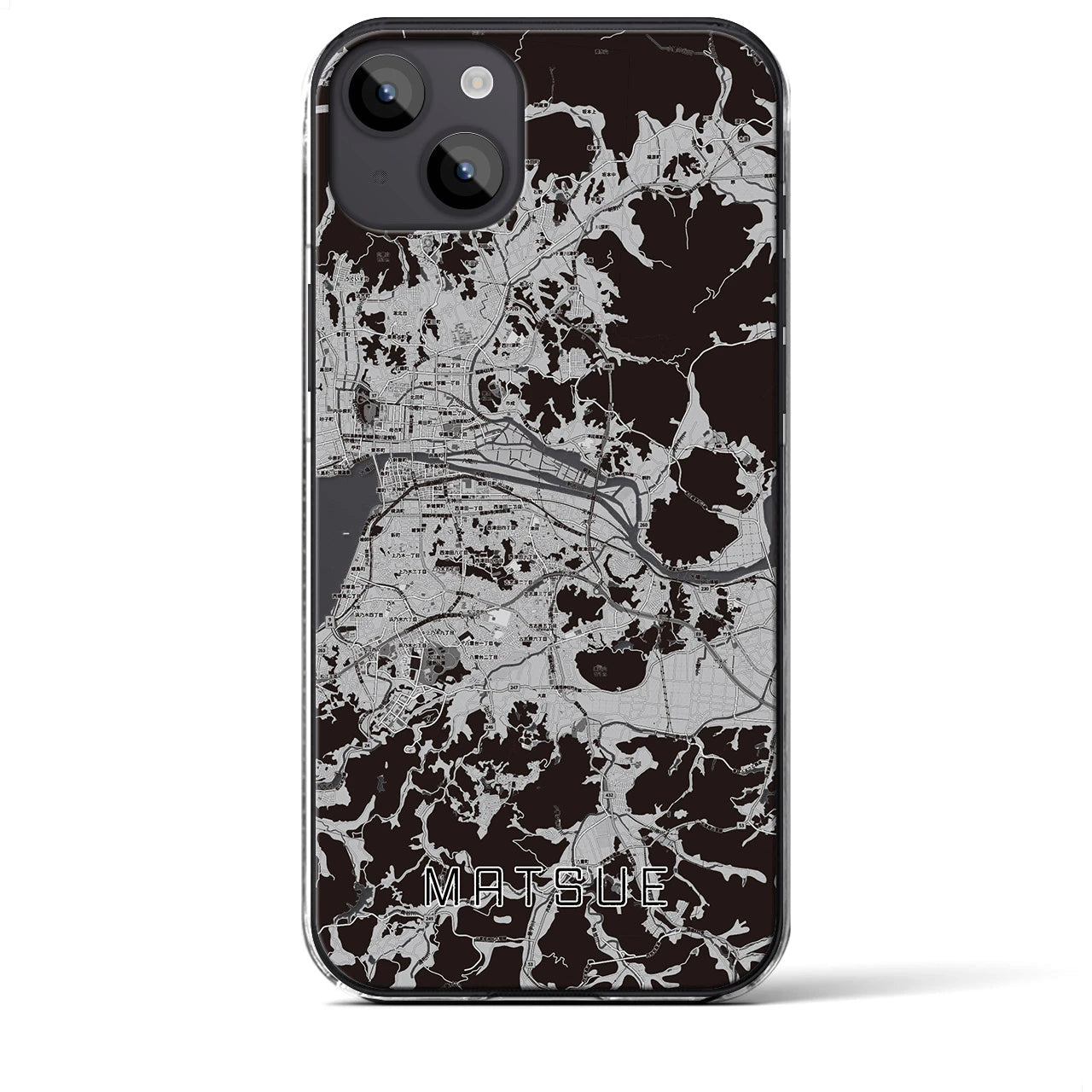 【松江(島根県)】地図柄iPhoneケース(クリアタイプ)