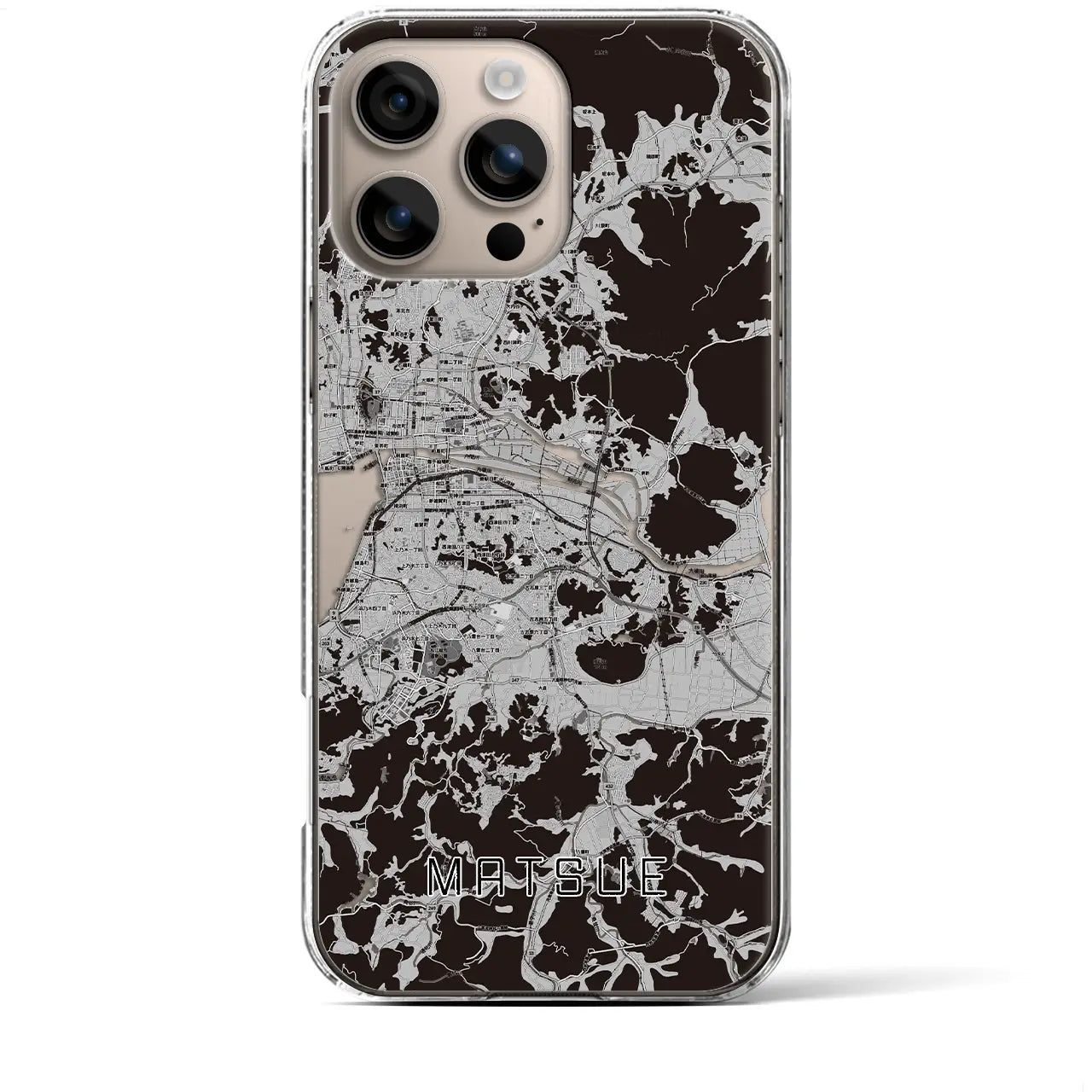 【松江(島根県)】地図柄iPhoneケース(クリアタイプ)