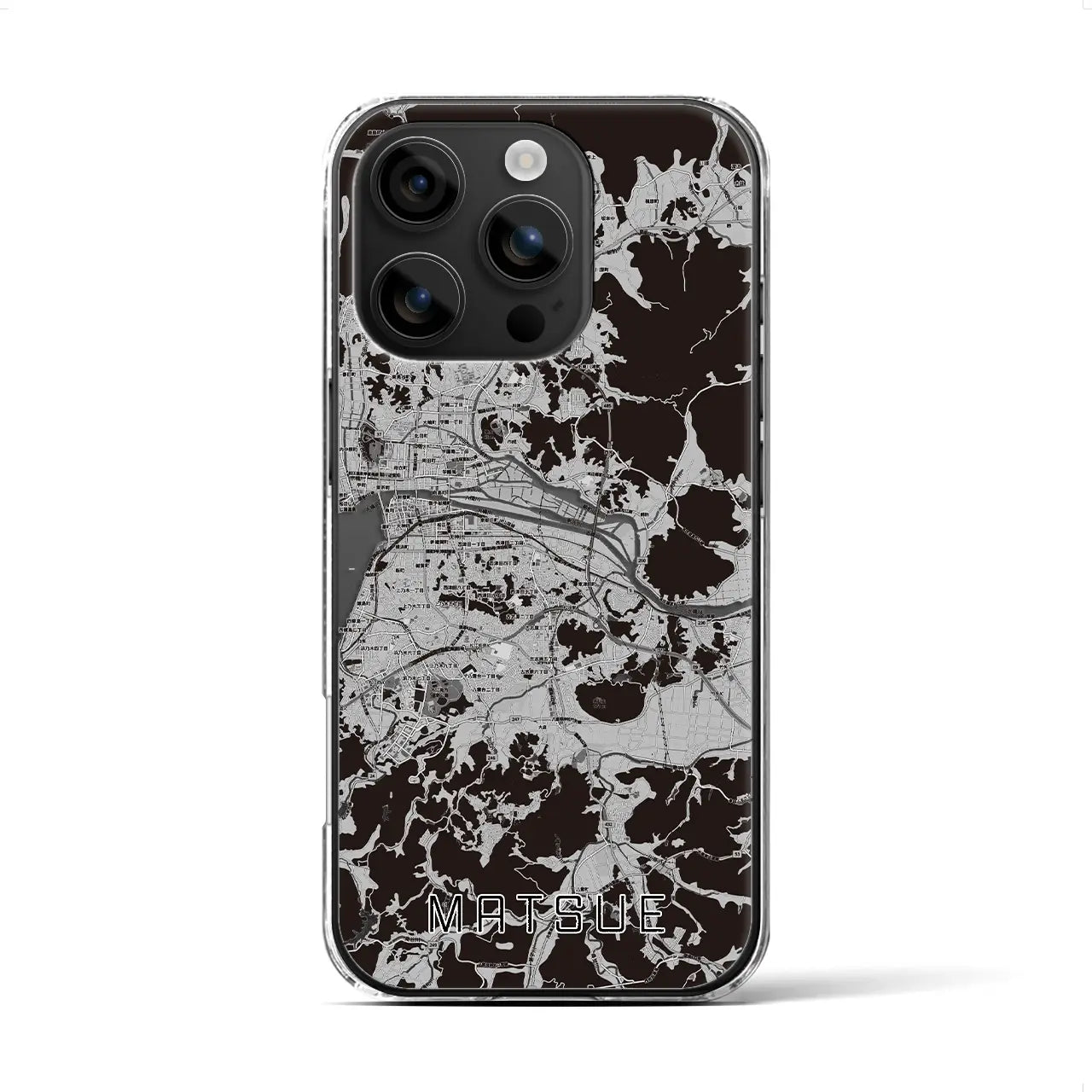 【松江(島根県)】地図柄iPhoneケース(クリアタイプ)