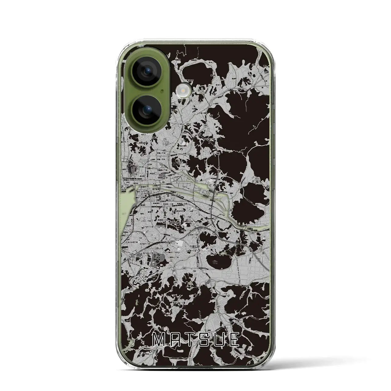 【松江(島根県)】地図柄iPhoneケース(クリアタイプ)