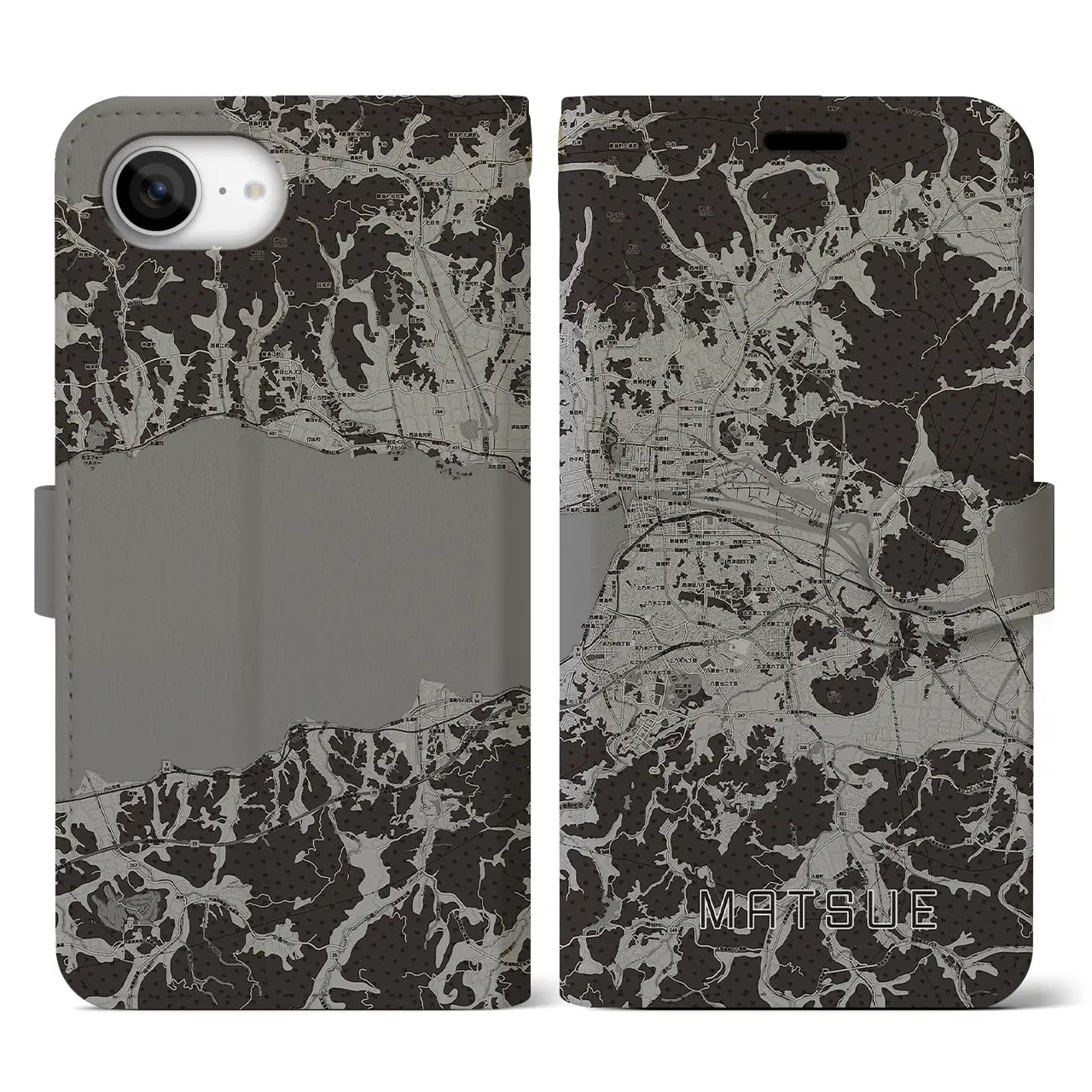 【松江(島根県)】地図柄iPhoneケース(手帳タイプ)