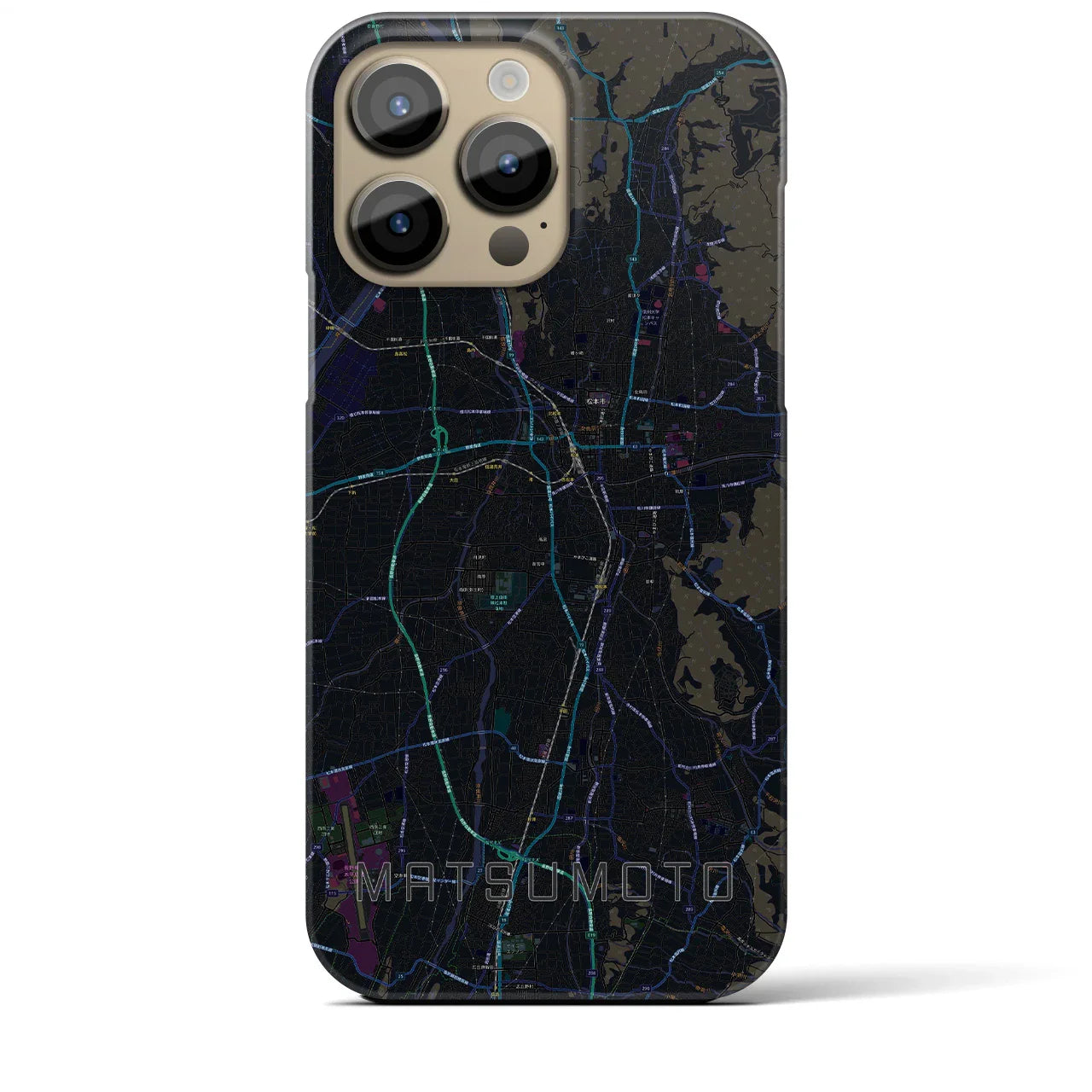 【松本(長野県)】地図柄iPhoneケース(バックカバータイプ)