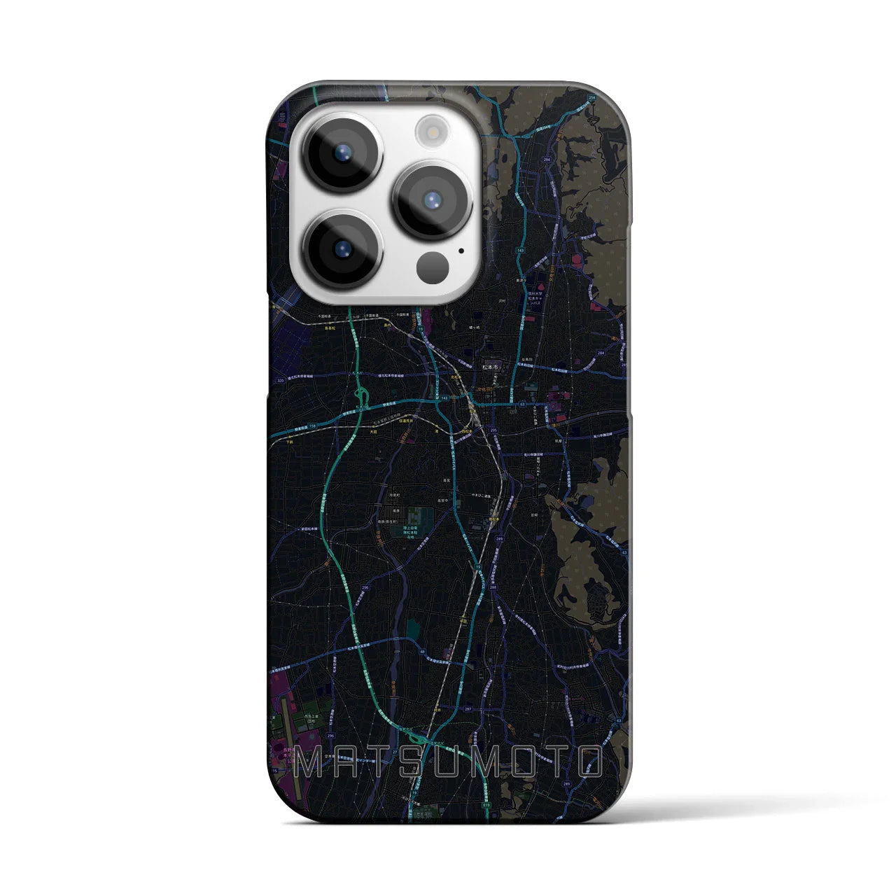 【松本(長野県)】地図柄iPhoneケース(バックカバータイプ)